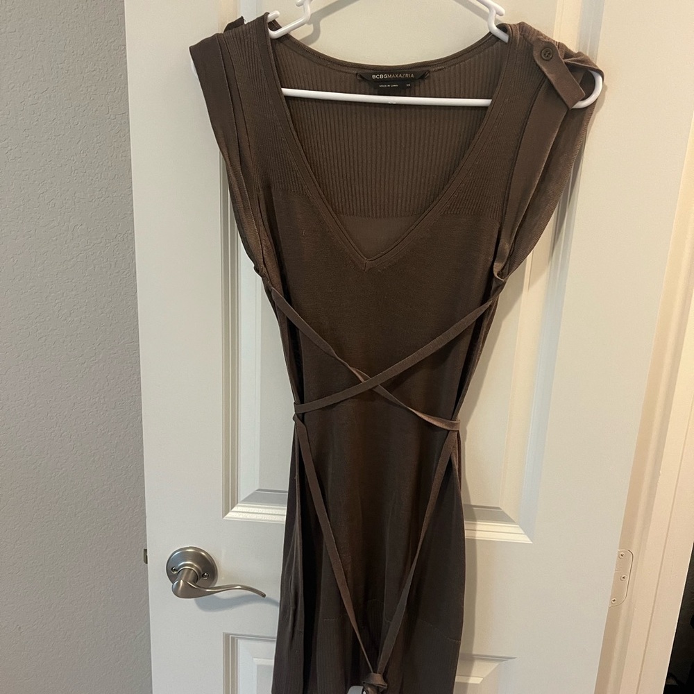 Brown Sleeveless Dress
